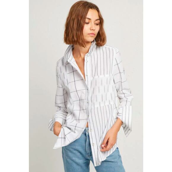 French Connection Tops - French Connection Maras Multi Patchwork Shirt Size 10